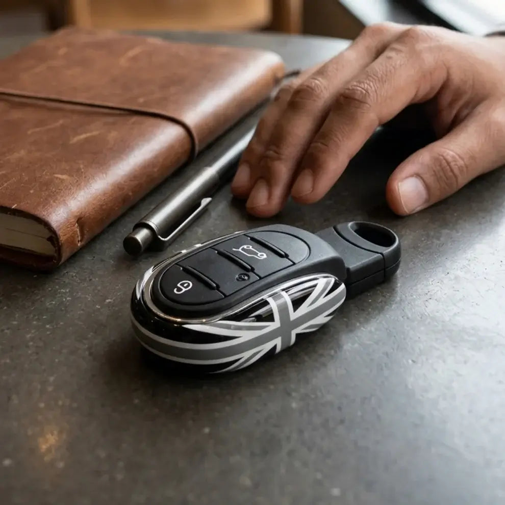 MINI Cooper Key Fob Cover – Union Jack Gray