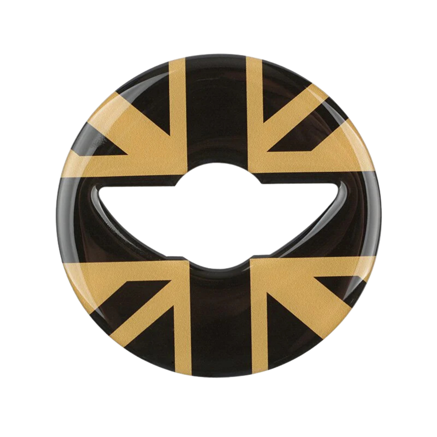 Mini steering wheel covers Union Jack Gold Black