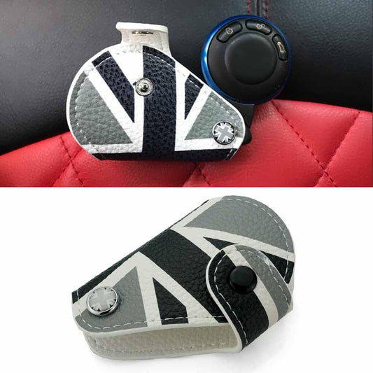 Mini Cooper Union Jack Genuine Leather Key Bag Case Fob Cover
