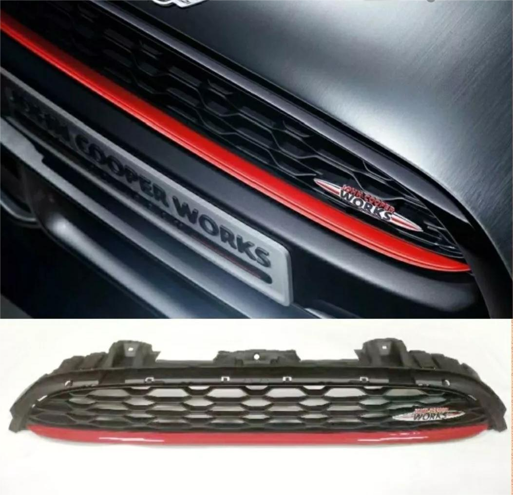 MINI COOPER 2014 -2020 F55/F56/F57 JCW FRONT BUMPER UPPER TOP GRILL RED + BLACK