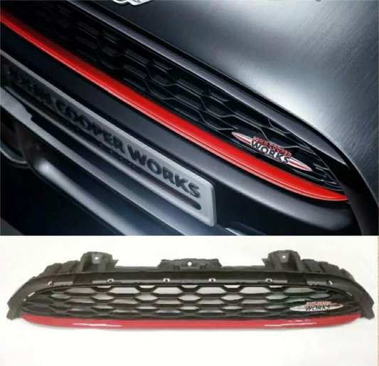 MINI COOPER 2014 -2020 F55/F56/F57 JCW FRONT BUMPER UPPER TOP GRILL RED + BLACK