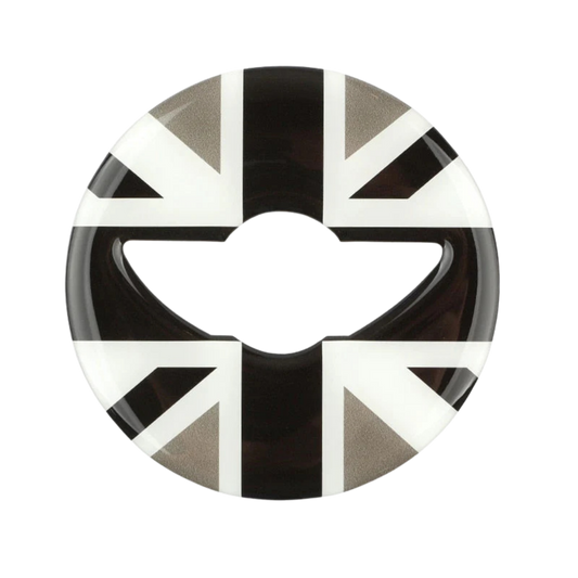Mini steering wheel covers Union Jack Grey Black White