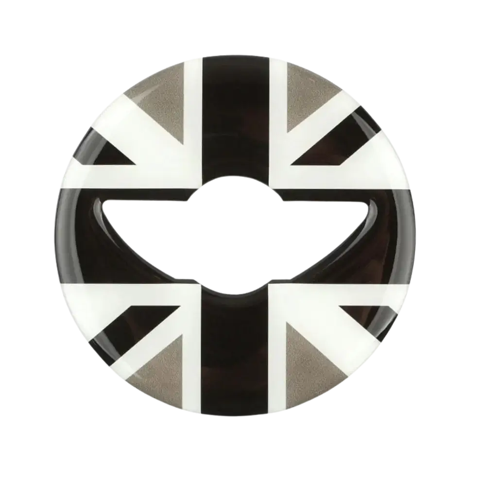MINI Cooper Steering Wheel Cover – Union Jack Grey Black White