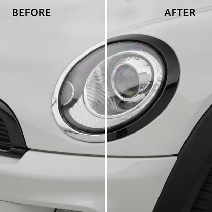 MINI Cooper Headlight Black Circle Cover – R55/R56/R57