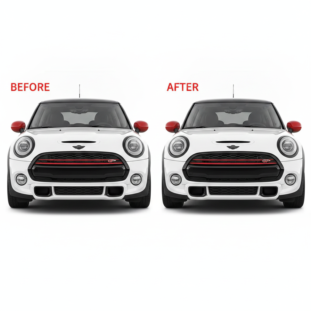 MINI Cooper GP Style Front Grille – Gloss Black & Red | F55 F56 F57