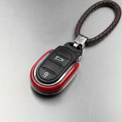 MINI Cooper Key Fob Cover – JCW Red Checkered Black-Grey