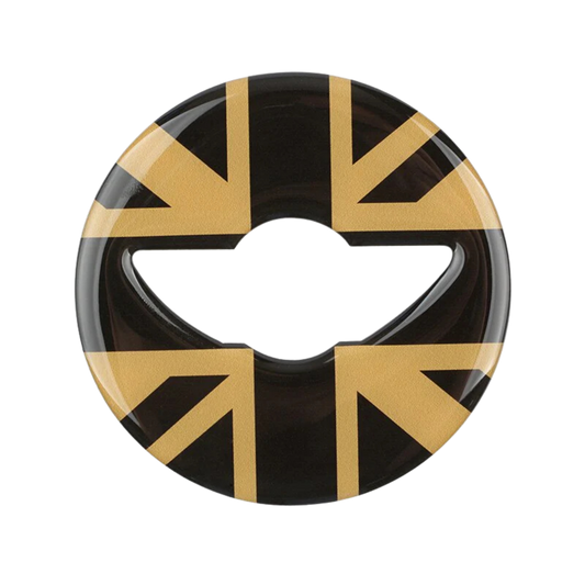 Mini steering wheel covers Union Jack Gold Black