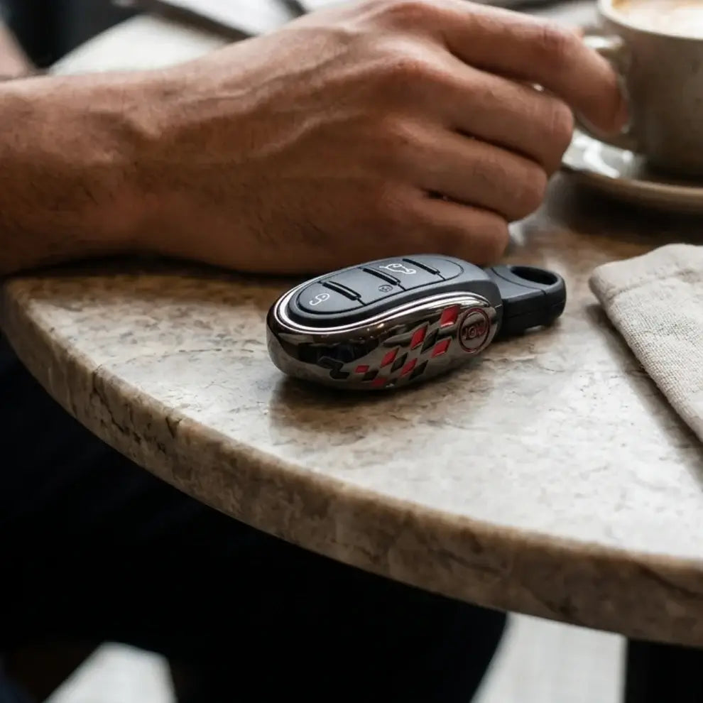 MINI Cooper Key Fob Cover – JCW Checkered Grey