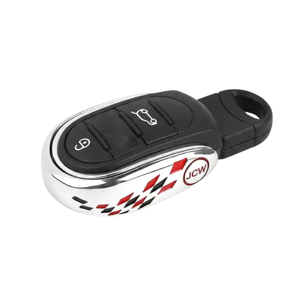 MINI Cooper Key Fob Cover – JCW Checkered Silver