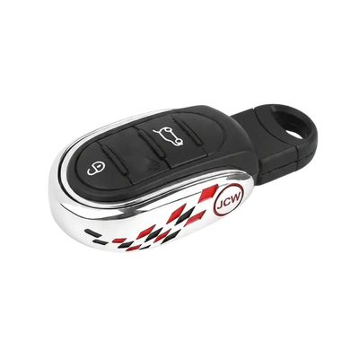 MINI Cooper Key Fob Cover – JCW Checkered Silver