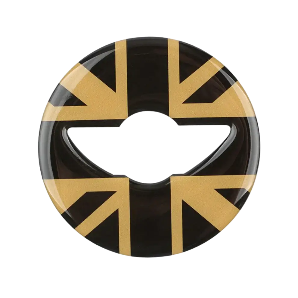 MINI Cooper Steering Wheel Cover – Union Jack Gold Black