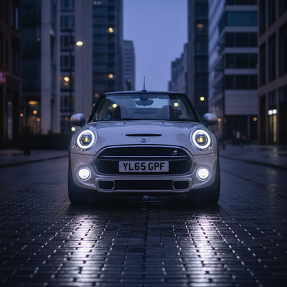 MINI Cooper LED Fog Lights – Angel Eye Halo DRL Pair | F55 F56 F57 (2014–2020)