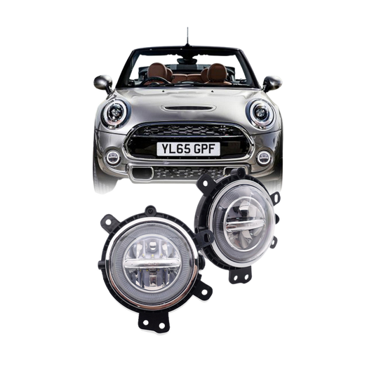 MINI Cooper LED Fog Lights with Angel Eye Halo DRL — Pair | F56 F55 F57 (2014–2020)