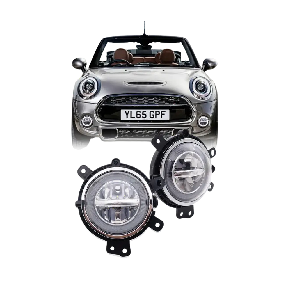 MINI Cooper LED Fog Lights – Angel Eye Halo DRL Pair | F55 F56 F57 (2014–2020)