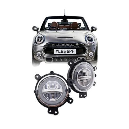 MINI Cooper LED Fog Lights – Angel Eye Halo DRL Pair | F55 F56 F57 (2014–2020)