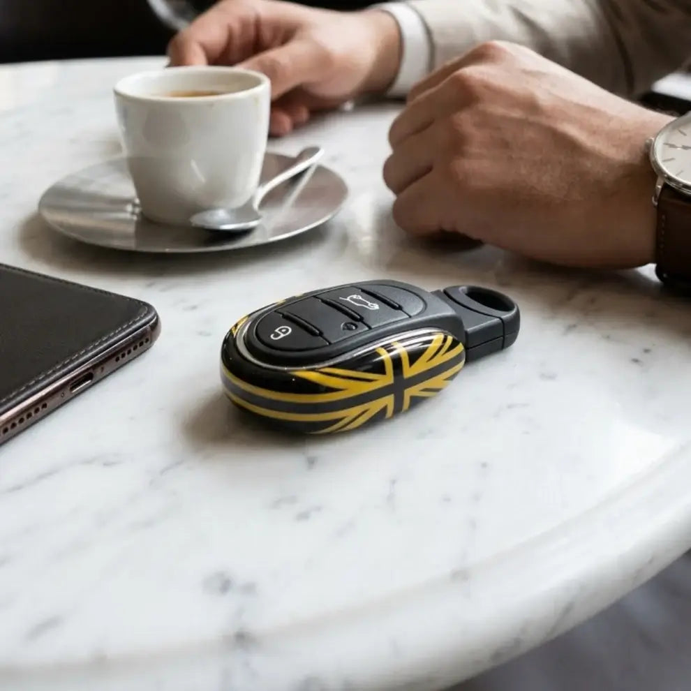 MINI Cooper Key Fob Cover – Union Jack Gold