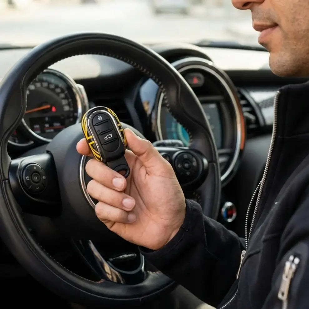 MINI Cooper Key Fob Cover – Union Jack Gold