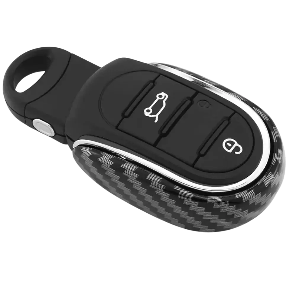 MINI Cooper Key Fob Cover – Carbon Fiber Black-Grey