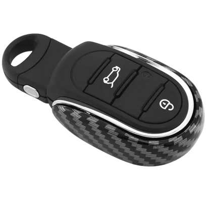 MINI Cooper Key Fob Cover – Carbon Fiber Black-Grey