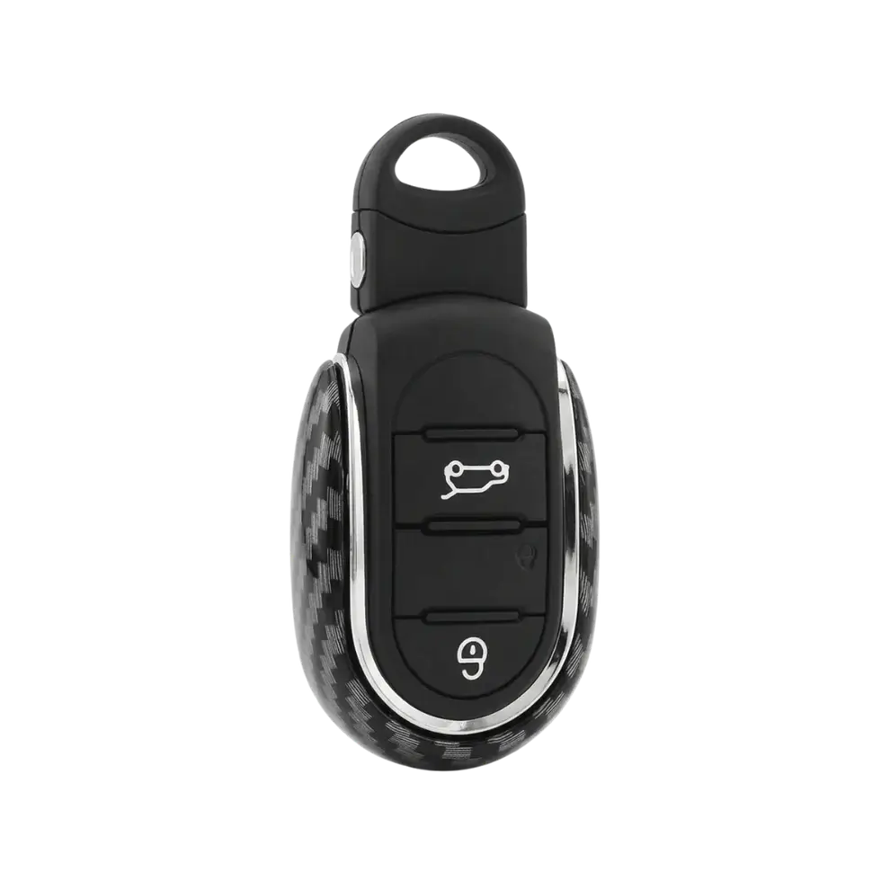 MINI Cooper Key Fob Cover – Carbon Fiber Black-Grey