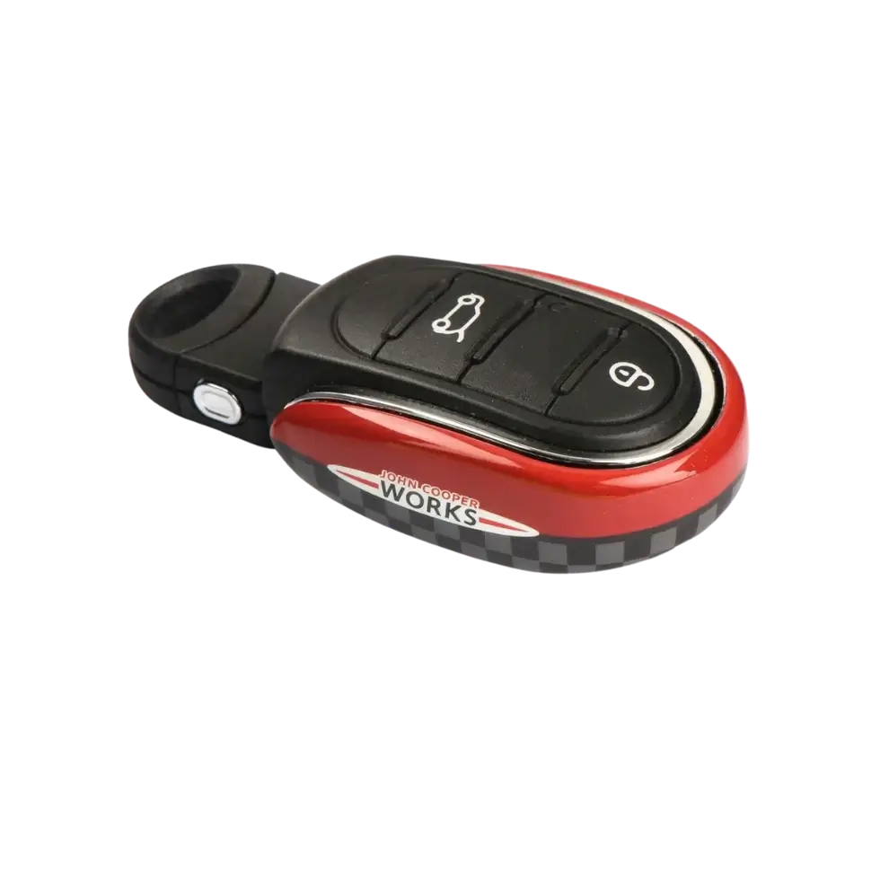 MINI Cooper Key Fob Cover – JCW Red Checkered Black-Grey