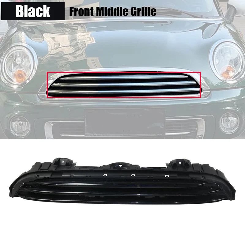 MINI Cooper Front Bumper Upper Grille – Chrome/Black