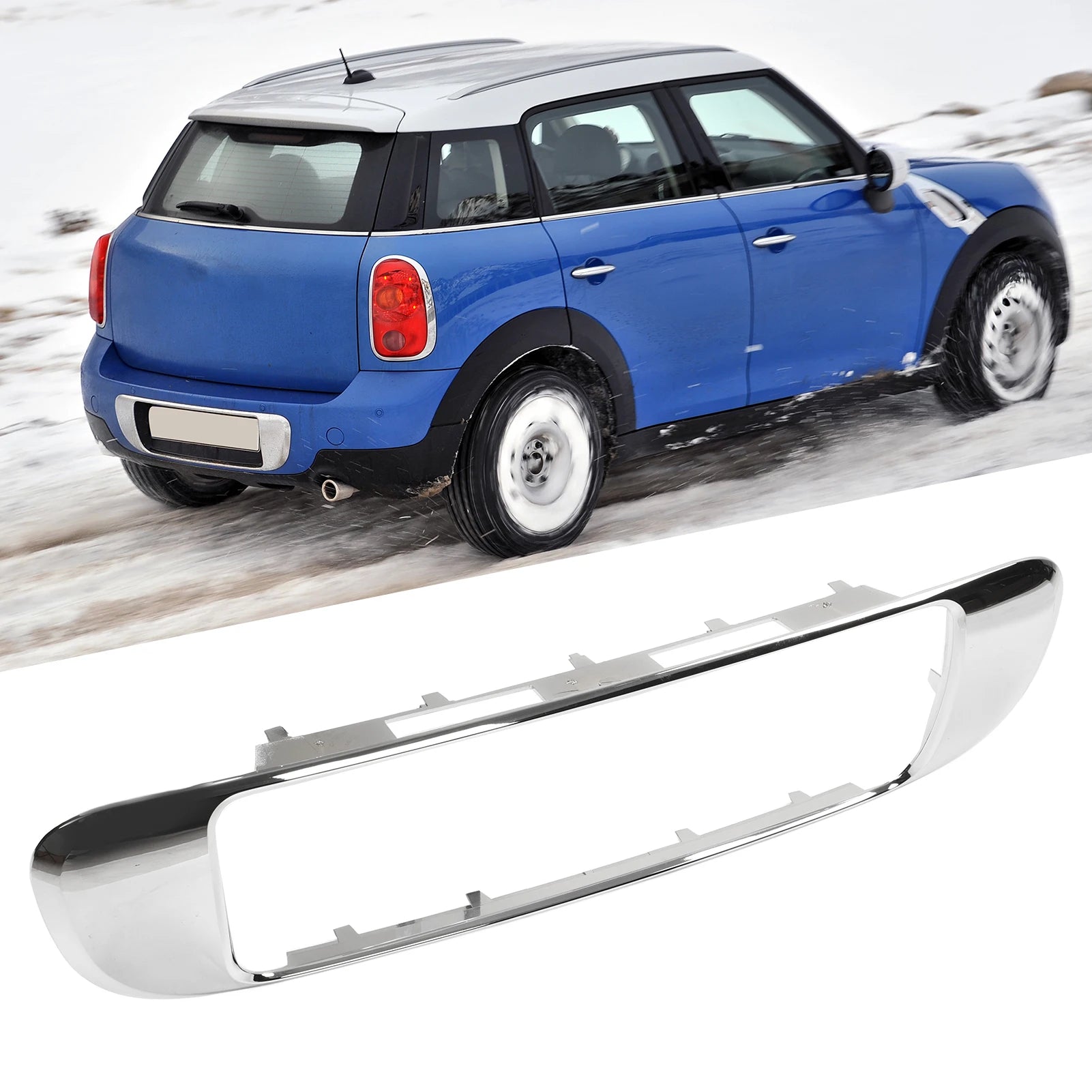 MINI Cooper Rear License Plate Surround Trim Chrome – R60