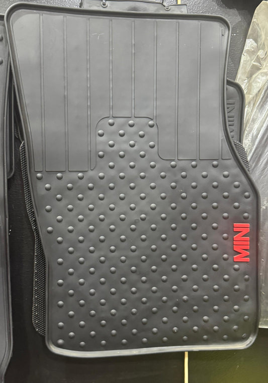 MINI Cooper Rubber Floor Mats – Full Set (Front + Rear + Tunnel) 5 pieces