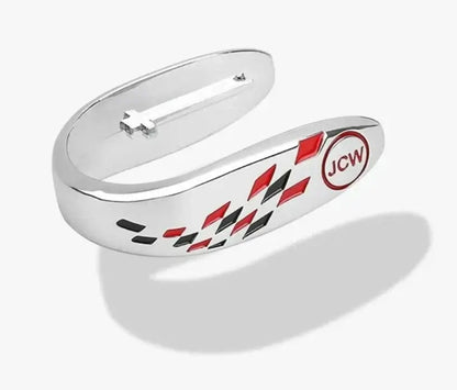 MINI Cooper Key Fob Cover – JCW Checkered Silver