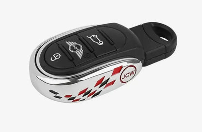 MINI Cooper Key Fob Cover – JCW Checkered Silver