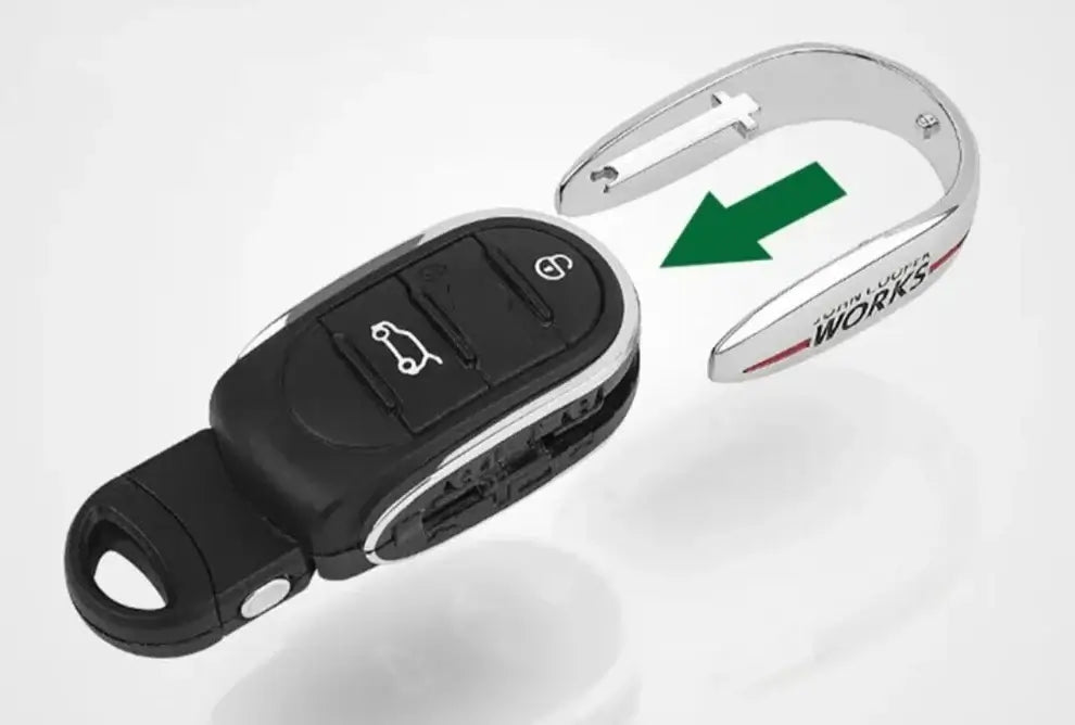 MINI Cooper Key Fob Cover – JCW Checkered Silver