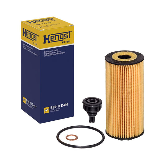 HENGST Engine Oil Filter – BMW / MINI OEM Ref. 11 42 8 593 186 – F55 / F56 / F57 / F45 / F48 / F44 (B38C & B48C)